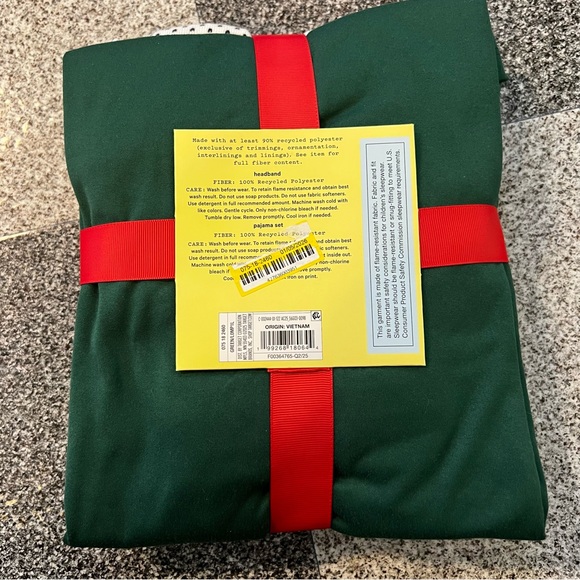 NWT Art Class Girl's Holiday Long Sleeve Pajama Set With Spa Headband- Size L - Picture 3 of 3